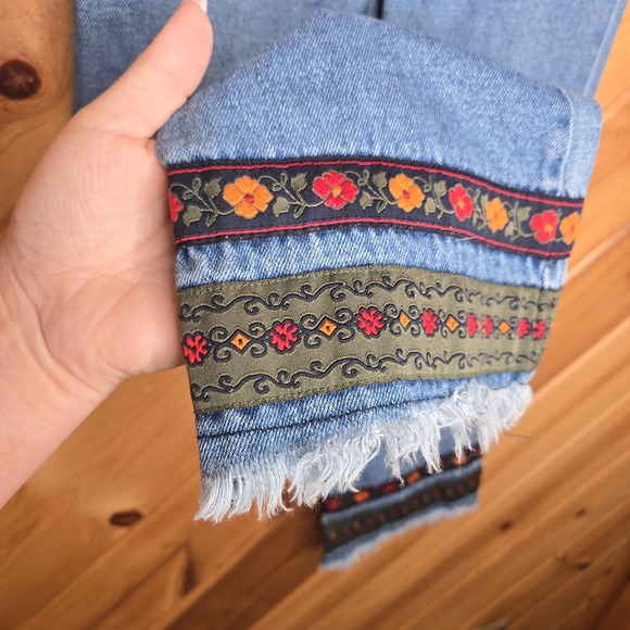 Y2K Youth Girls Nautica Jeans Boho Hippie‎ Fall Size 10 Blue Jeans - Picture 5 of 8